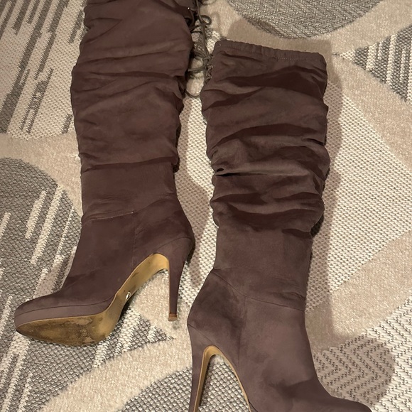 Thalia Sodi Womens Brisa Fabric Knee High Boots (adjustable to calf size) size 7 - Picture 6 of 7